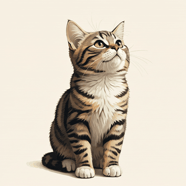 Abstract silhouette of a cat